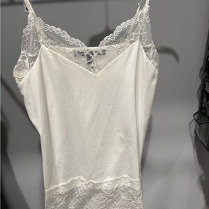 White House Black Market White Lace Camisole